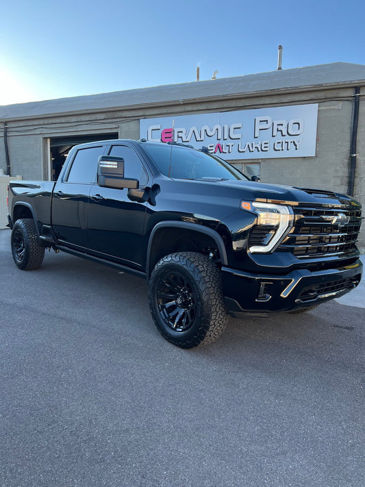 Experience Ultimate Protection for Your Ride at TRON Auto Lab in Salt Lake City: KAVACA Paint Protection Film and Full Body PPF on a 2024 Chevy Silverado 3500 HD LTZ